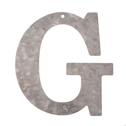 Metal letter G, galvanized height 12 cm Alphabet Initials Word Term Names