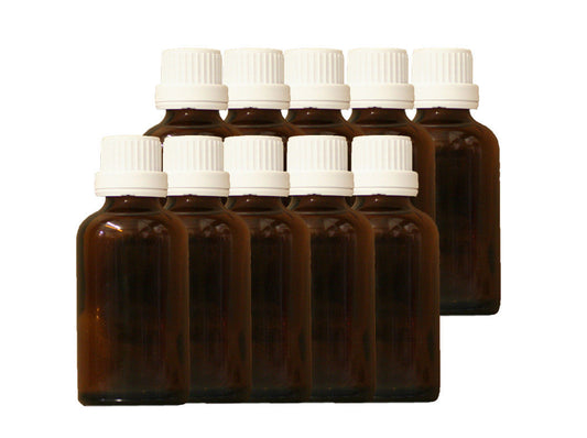 Brown glass bottle dropper insert DIN18 apothecary bottle medicine bottles 10x50ml