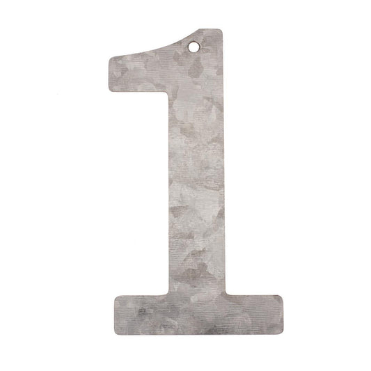 Metal Numbers 1 galvanized Height 12 cm Number Digit Number House Number Year