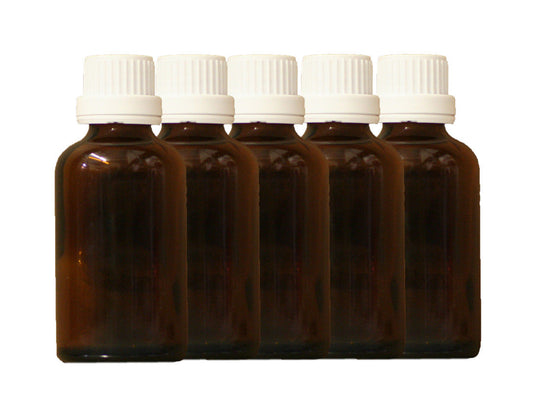 Brown glass bottle dropper insert DIN18 apothecary bottle medicine bottles 5x50ml