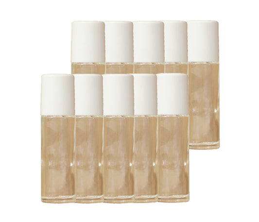 10 x10 ml roll-on glass bottles with ball and cap