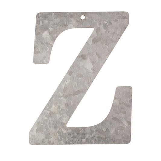 Metal letter Z, galvanized height 12 cm alphabet initials word term names