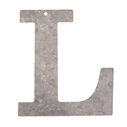 Metal letter L, galvanized height 12 cm alphabet initials word term name