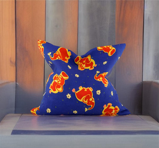 Cherry pillow cherry stone bag children elephants blue ca.18x18cm heat pad