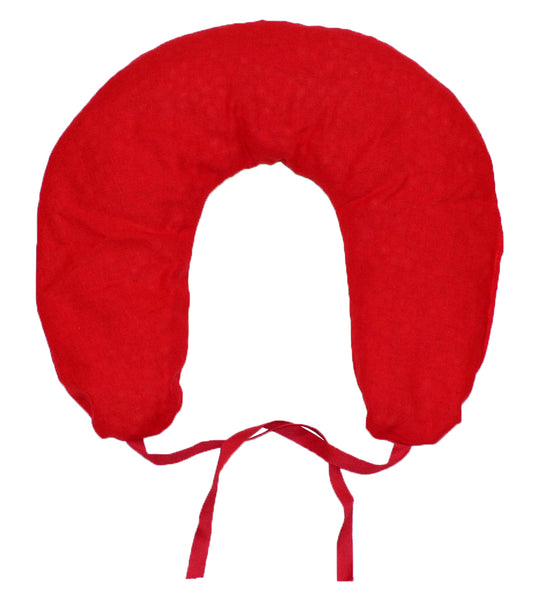 Kirschkern Nackenhörnchen uni rot ca. 37x33 cm Kirschkernkissen Wärmekissen