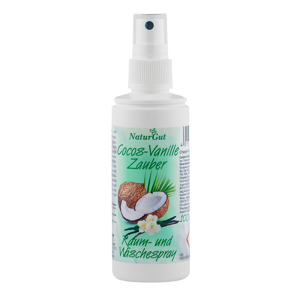 Raum-Wäschespray Cocos-Vanille Zauber 100ml - Ihr exotisches Raumduft-Duftspray