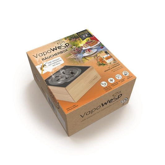 VapoWesp Smoking Box incl. VapoPowder Orange &amp; Rosemary 50 g Wasp Repellent Expulsion