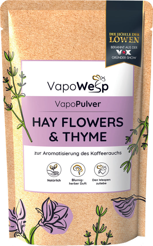 VapoWesp - Poudre de Fleur de Foin et de Thym 100g Répulsif guêpes en poudre Vapo