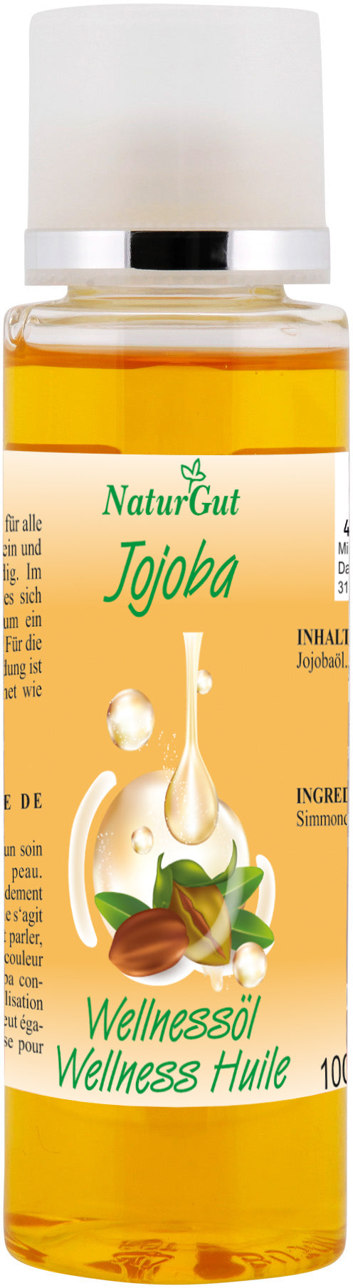 Wellness Body Care Oil Jojoba 100ml Skin Care Oil Massage Oil Jojoba Oil