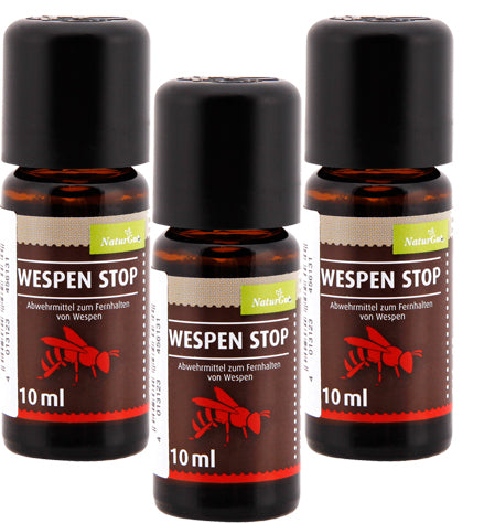3 x Wespen Stop Abwehr Wespenabwehr Abwehrmittel mit Nelkenöl Zitronenöl 10ml