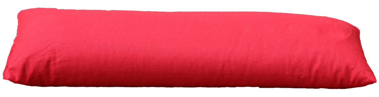 Yoga Bolster ca. 60 x 22 cm, rot gefüllt mit Bio Buchweizen