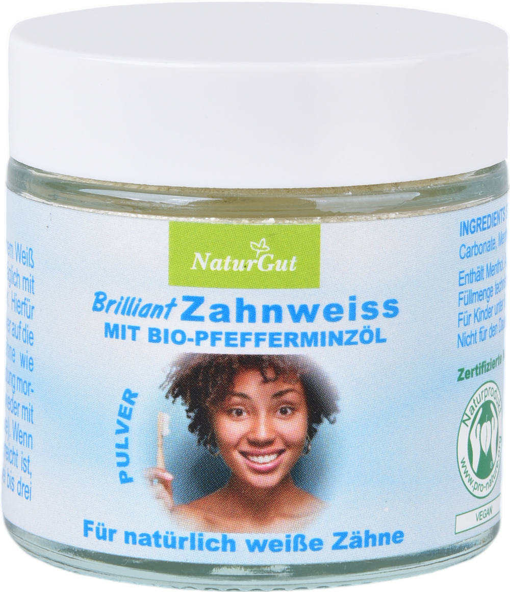 Brilliant Super Zahnweiss Pulver Zähne Zahnreinigung Zahnverfärbungen Zahnpflege Menthol