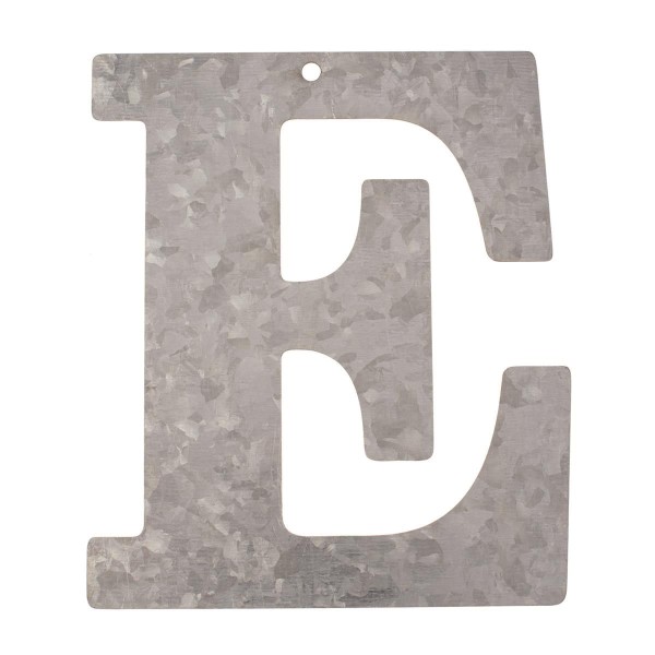 Metall Buchstabe E, verzinkt Höhe 12 cm Alphabet Initialien Wort Begriff Namen