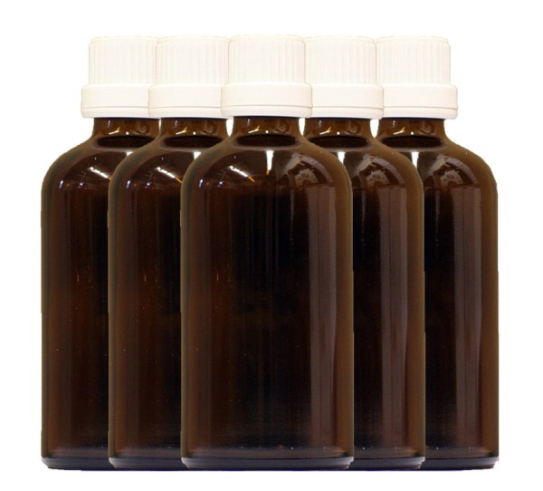 Braunglasflasche Ausgussring DIN18 Apothekerflasche Medizin Flaschen 5x100ml