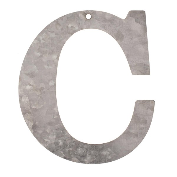 Metall Buchstabe C, verzinkt Höhe 12 cm Alphabet Initialien Wort Begriff Namen