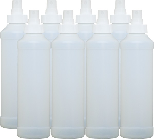 8 Spray Rundflaschen 250ml mit Sprüher Zerstäuber für Desinfektionsmittel Flüssigkeit