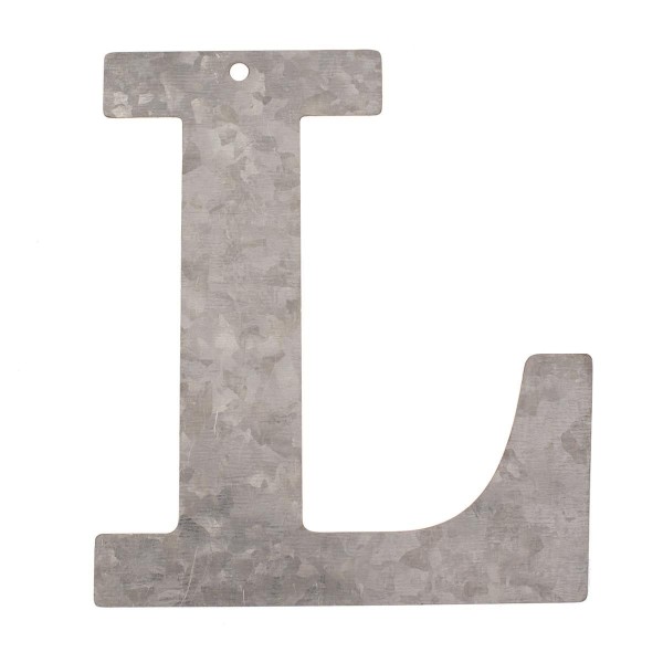 Metall Buchstabe L, verzinkt Höhe 12 cm Alphabet Initialien Wort Begriff Namen