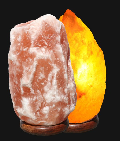 Kristallsalz-Lampe "naturell" 100 - 120 kg mit Elektrik