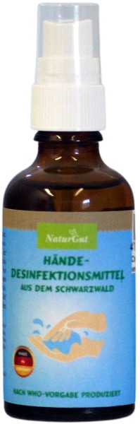 Hände-Desinfektionsmittel aus dem Schwarzwald 50ml viruzid - Kittelflasche