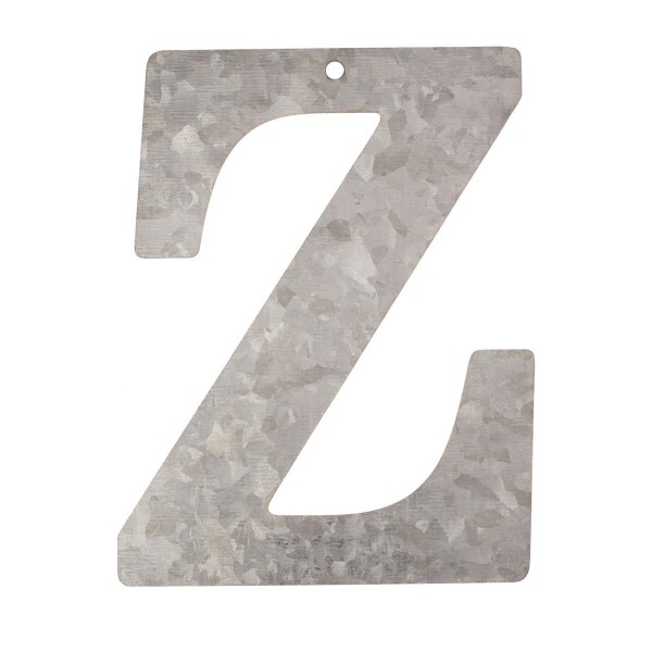 Metall Buchstabe Z, verzinkt Höhe 12 cm Alphabet Initialien Wort Begriff Namen