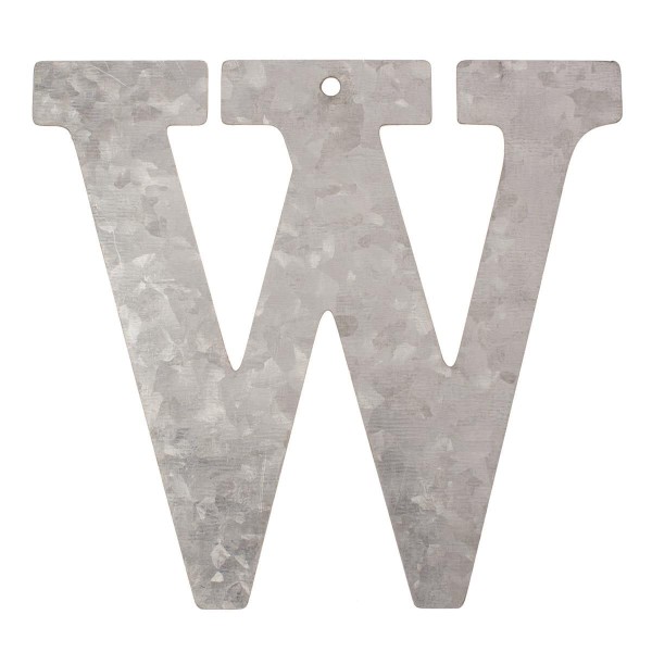 Metall Buchstabe W, verzinkt Höhe 12 cm Alphabet Initialien Wort Begriff Namen