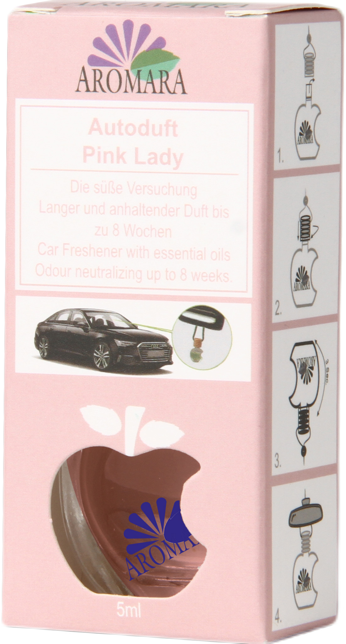 Audi Duftspender, Duftgecko pink, Lufterfrischer fürs Auto, Sonstige