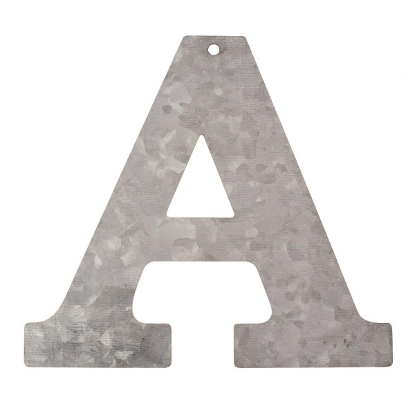 Metall Buchstabe A, verzinkt Höhe 12 cm Alphabet Initialien Wort Begriff Namen