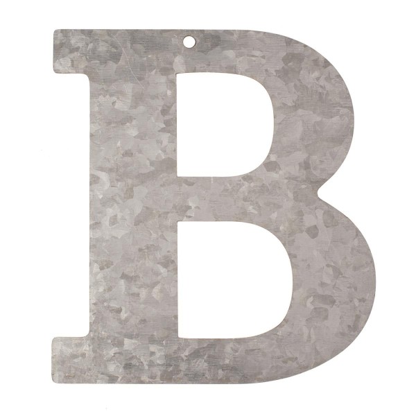 Metall Buchstabe B, verzinkt Höhe 12 cm Alphabet Initialien Wort Begriff Namen