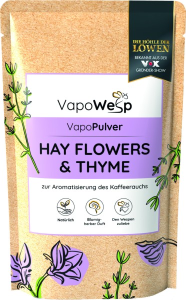 VapoWesp - Pulver Hay Flower und Thymian 100g Vapopulver Wespen Abwehrmittel
