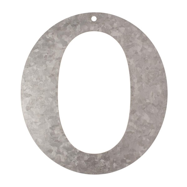 Metall Buchstabe O, verzinkt Höhe 12 cm Alphabet Initialien Wort Begriff Namen