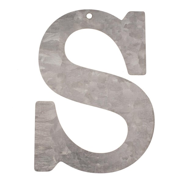Metall Buchstabe S, verzinkt Höhe 12 cm Alphabet Initialien Wort Begriff Namen
