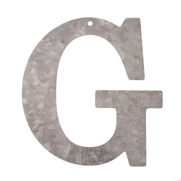 Metall Buchstabe G, verzinkt Höhe 12 cm Alphabet Initialien Wort Begriff Namen