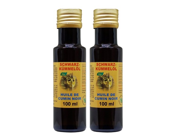 Schwarzkümmelöl Kaltgepresst Ägyptisch Naturbelassen Bio Nigella Sativa 2x100ml