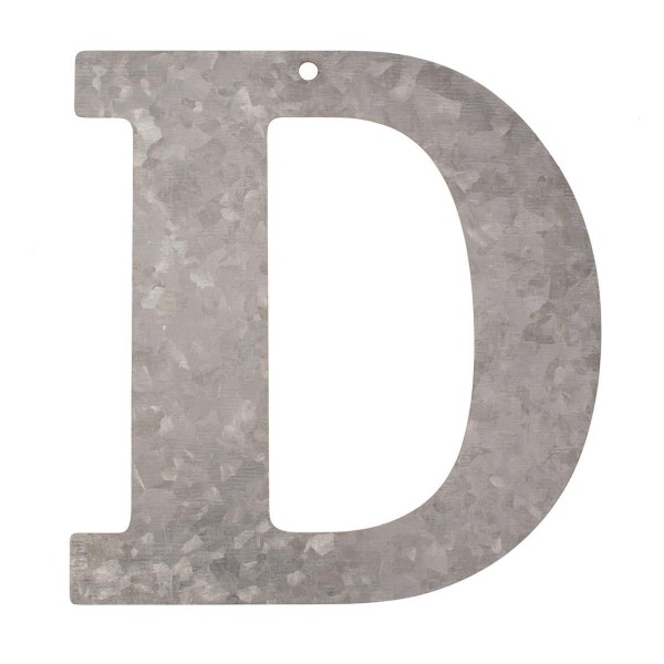 Metall Buchstabe D, verzinkt Höhe 12 cm Alphabet Initialien Wort Begriff Namen