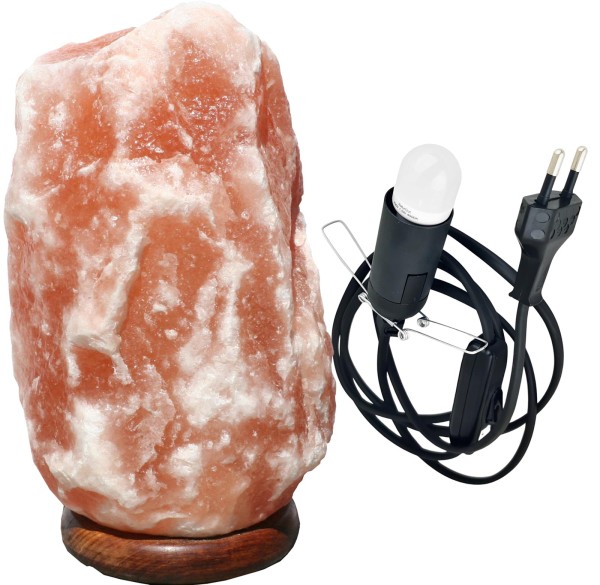 LED Kristall Salzlampe 3-6kg Salzleuchte Nachtlampe aus Himalya Punjab Pakistan